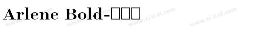 Arlene Bold字体转换